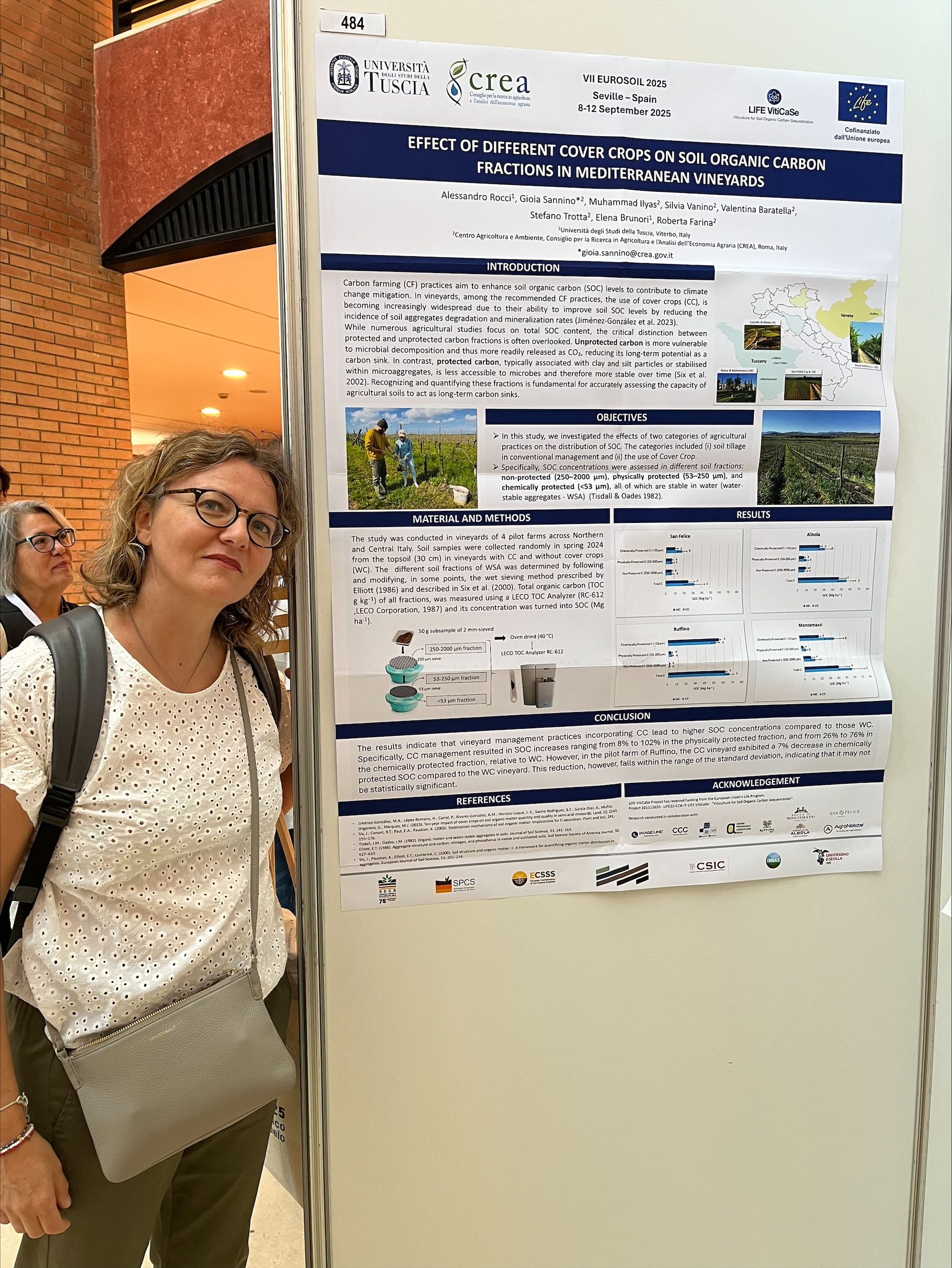 Silvia Vanino With LIFE VitiCaSe Poster in Seville